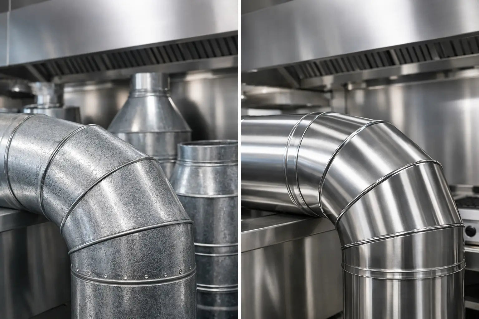 Galvanized vs Stainless Ducting