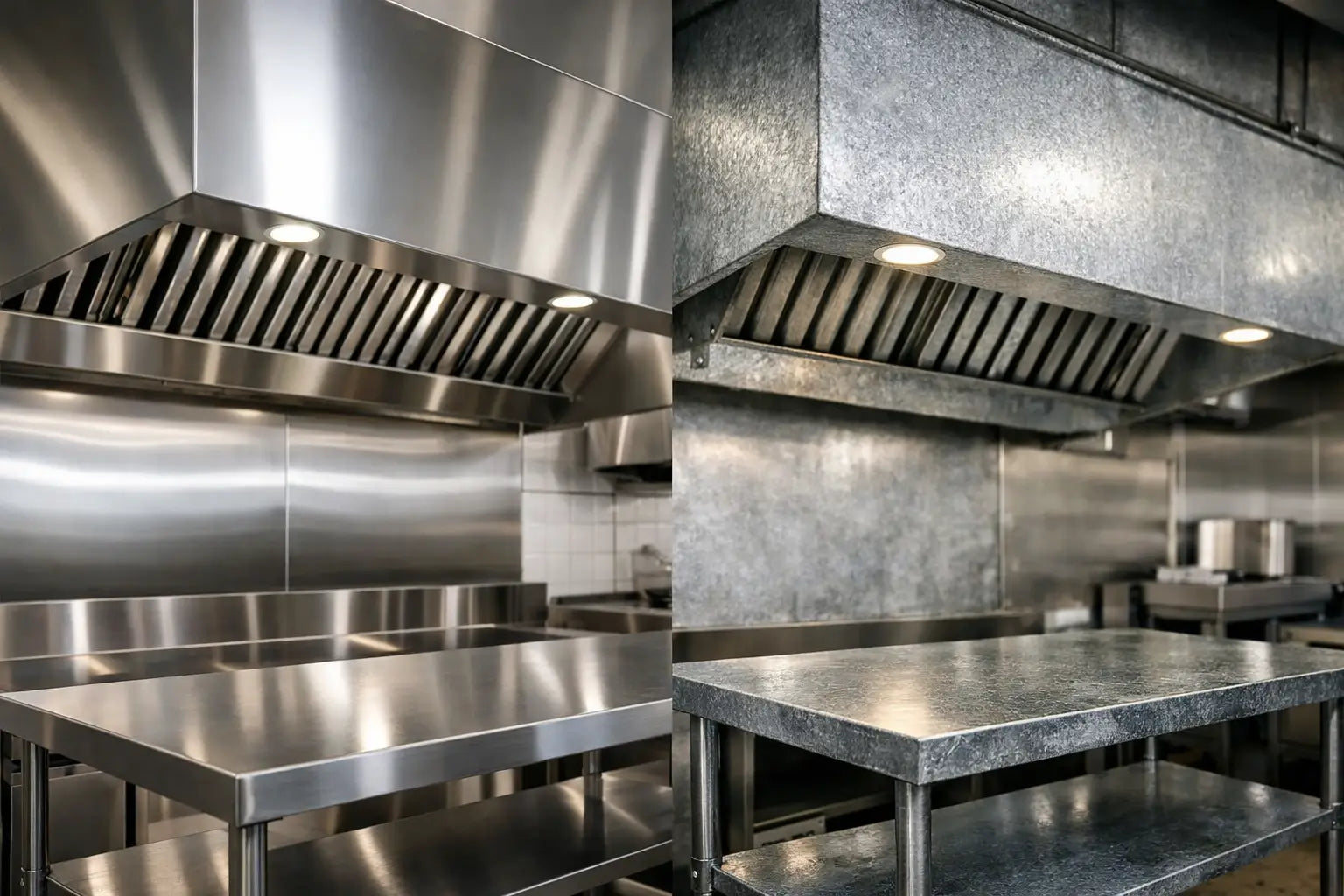 Stainless Steel Hoods vs Galvanised