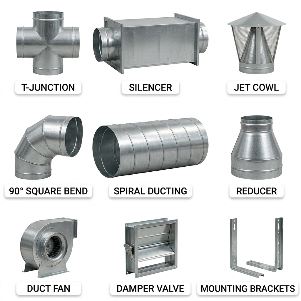ducting foe extraction system