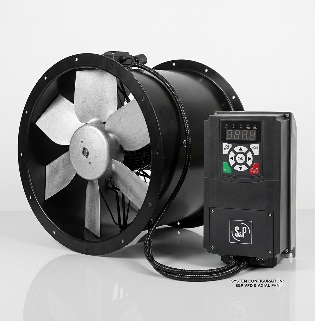 S&P TCBTX2 extraction 3phase Fan +VFD inverter pack