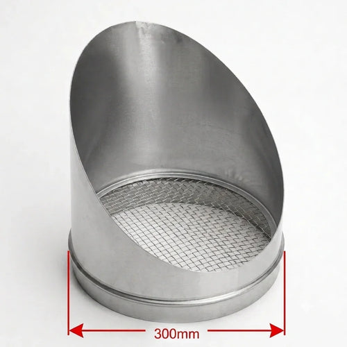 300mm bird beak weather cowl with mesh screen - Canopy Man