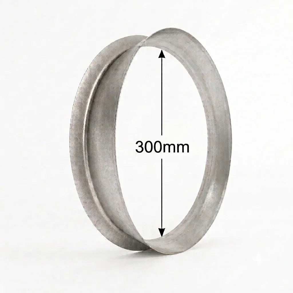 300mm galvanised duct spigot flange - Canopy Man