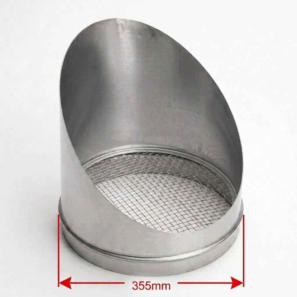 355mm Premium "Bird-Beak" Ventilation Cowl with Mesh Screen