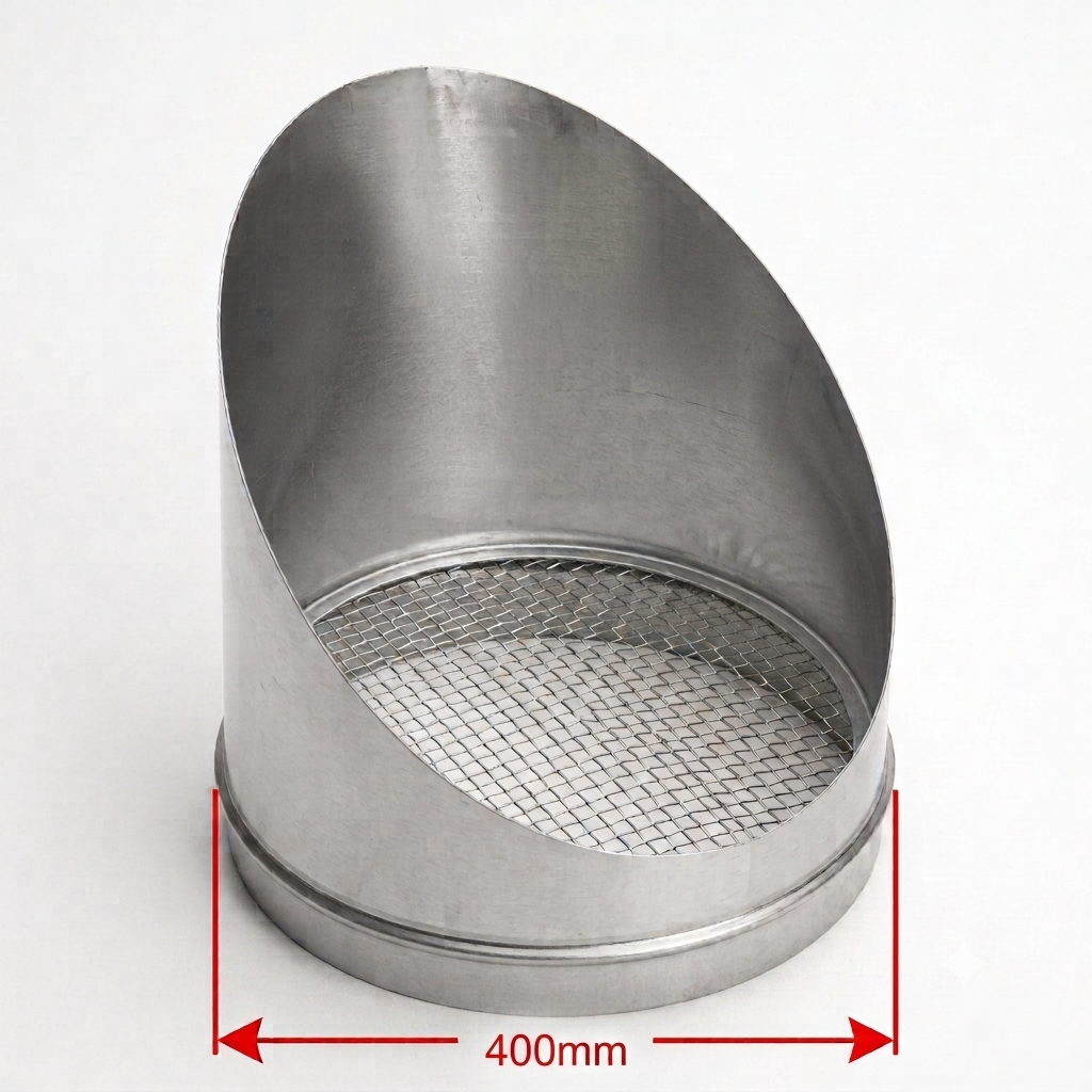 400mm Premium "Bird-Beak" Ventilation Cowl with Mesh Screen