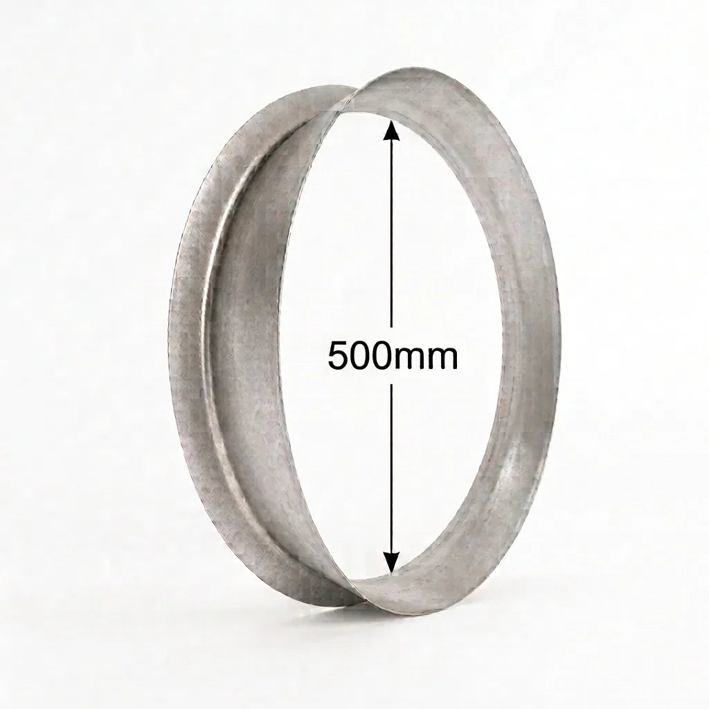 500mm galvanised duct spigot flange - Canopy Man