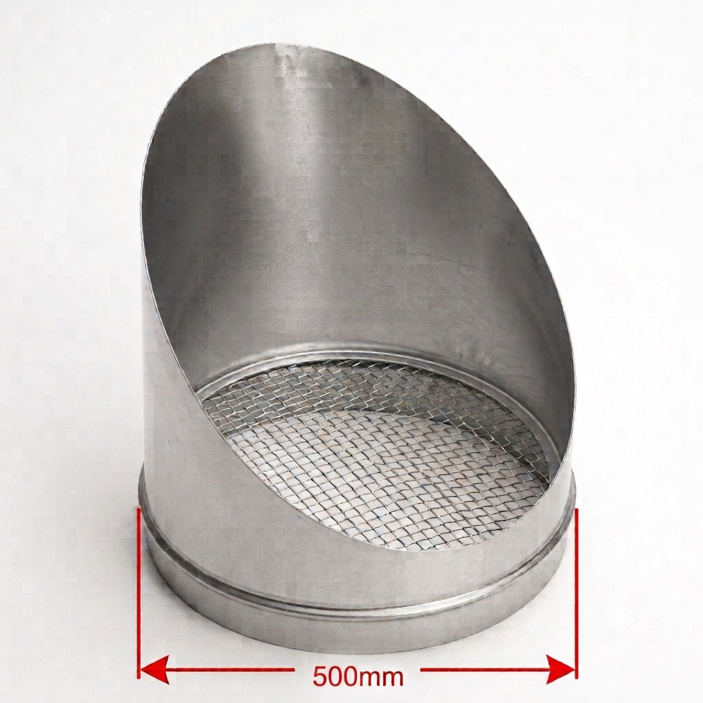 500mm Premium "Bird-Beak" Ventilation Cowl with Mesh Screen