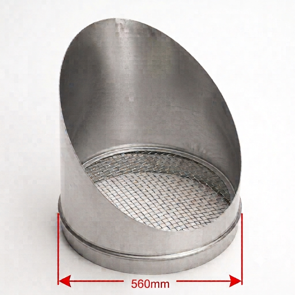 560mm Premium "Bird-Beak" Ventilation Cowl with Mesh Screen