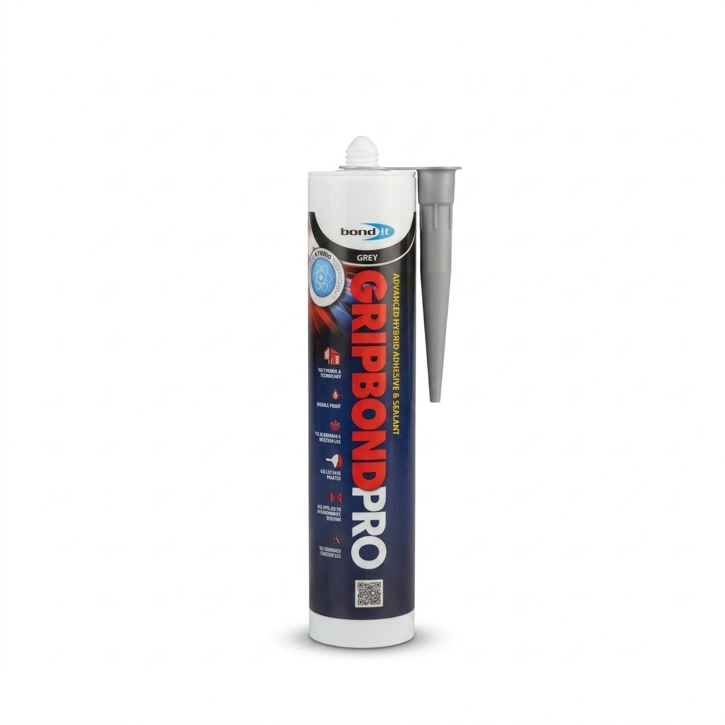 Bond It GripBond Pro hybrid adhesive and sealant, grey 310ml tube - Canopy Man