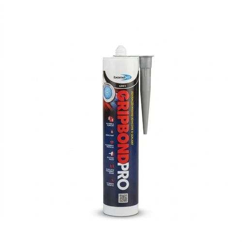 Bond It GripBond Pro hybrid adhesive and sealant, grey 310ml tube - Canopy Man