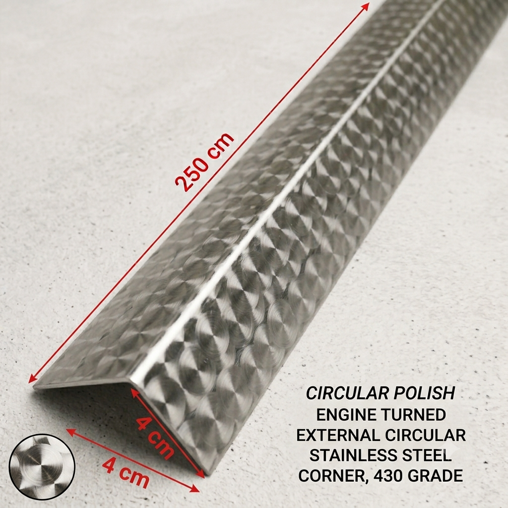 External brushed polish stainless steel corner trim 430 grade - Canopy Man