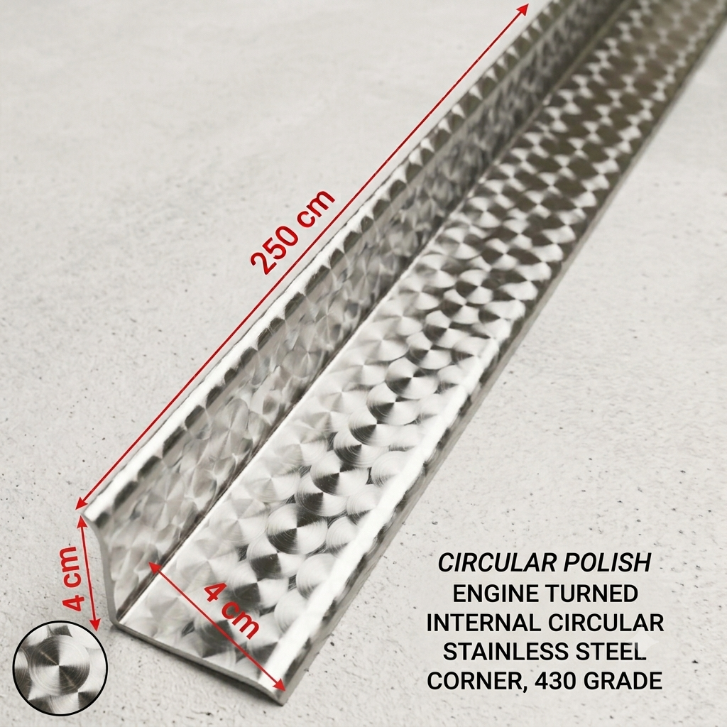 Internal circle polish stainless steel corner trim 430 grade - Canopy Man