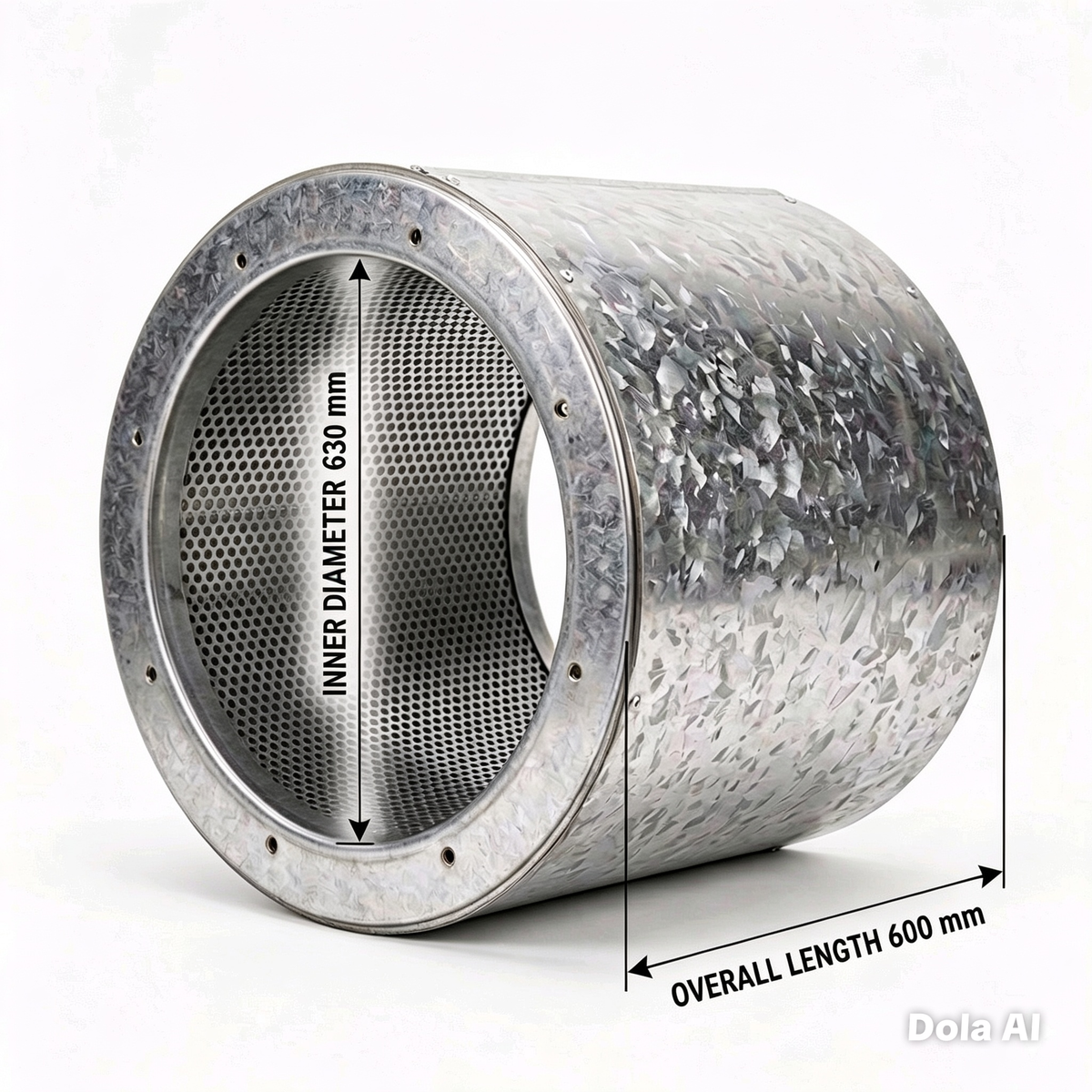 Flanged duct attenuator silencer installation - Canopy Man