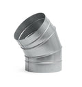 Galvanised 45-degree segmented spiral duct elbow - Canopy Man
