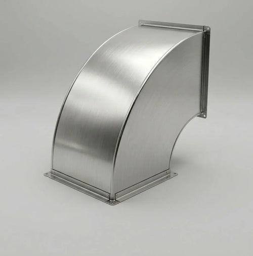 Galvanised steel 90-degree rectangular duct elbow made to DW144 - Canopy Man