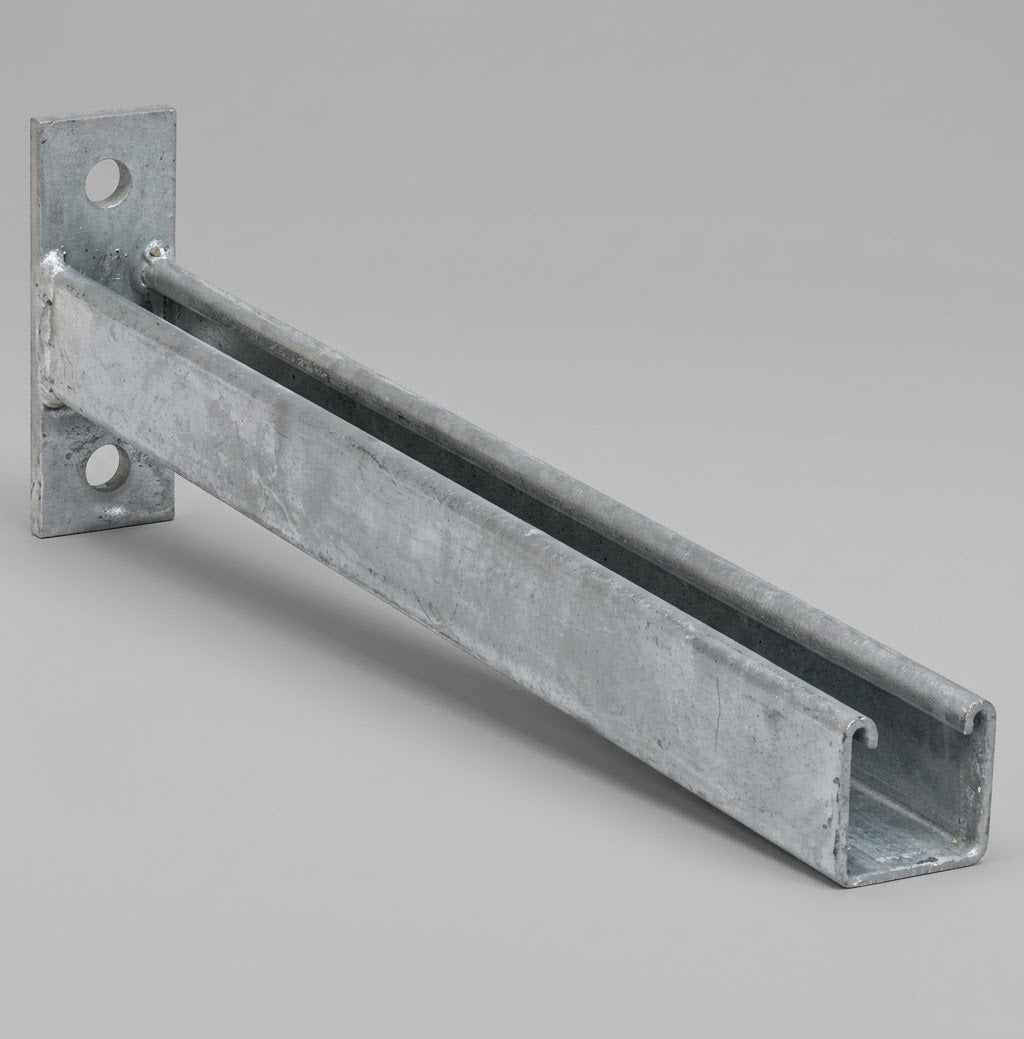 Galvanised steel cantilever arm bracket for supporting ductwork - Canopy Man