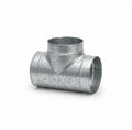 Galvanised round equal T-piece duct fitting for spiral ducting - Canopy Man
