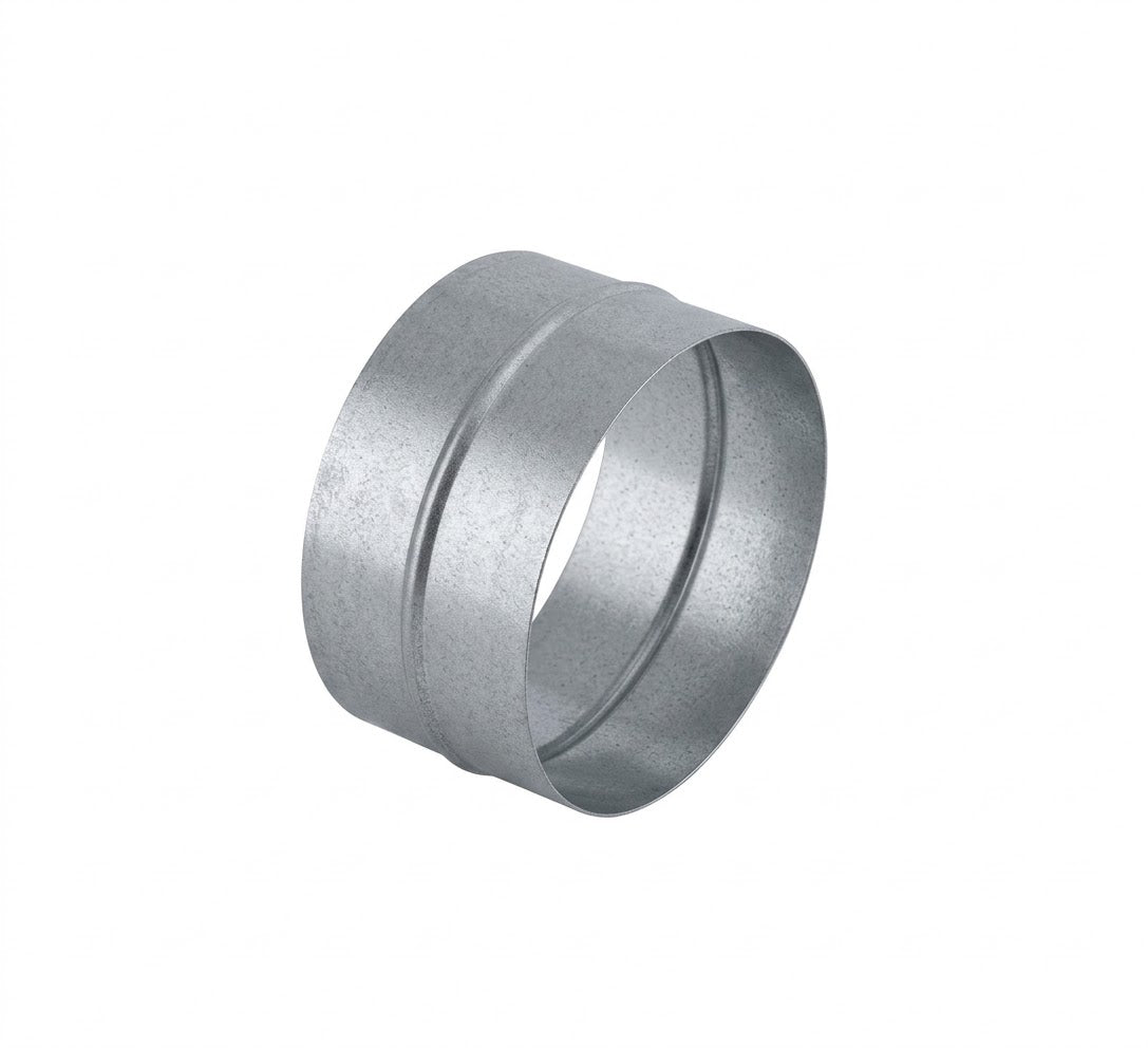 Galvanised male coupler connector for joining spiral ducting - Canopy Man