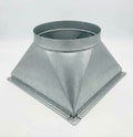 Made to measure galvanised square to round transition duct - Canopy Man
