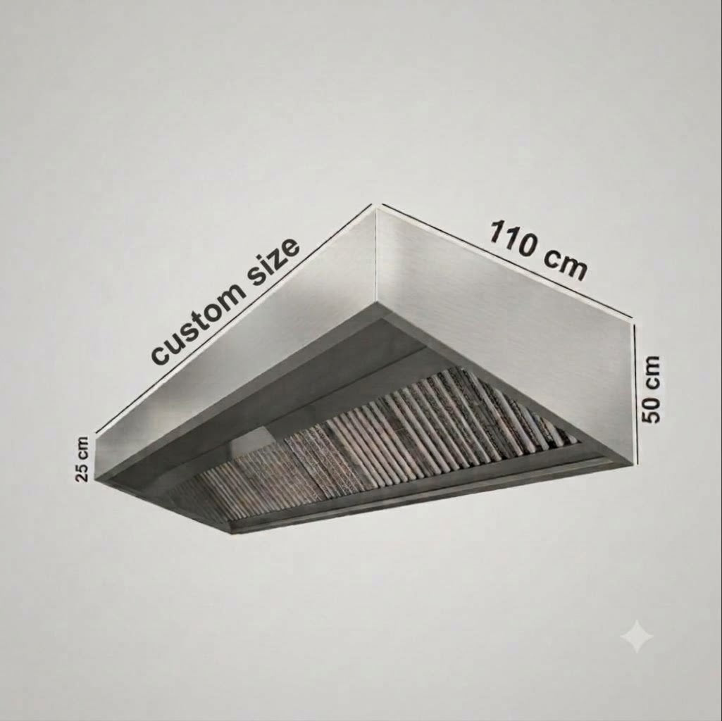 Custom Commercial Kitchen Extraction Canopy – Made to Measure (Price per Metre)