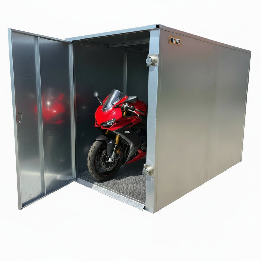  safe metal storage for motorbike R secure metal bike shed 