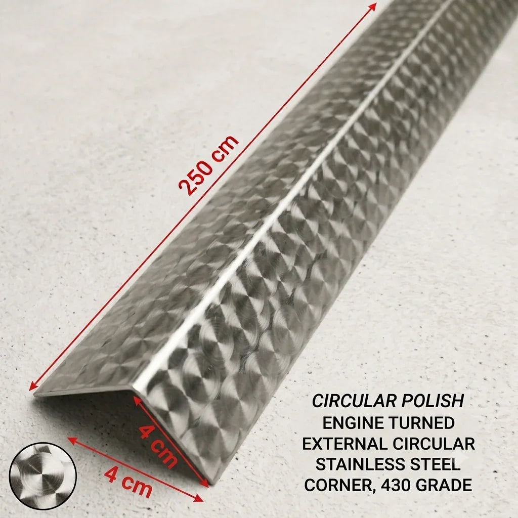 External brushed polish stainless steel corner trim 430 grade - Canopy Man
